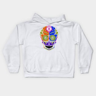 monster wrestling skull ecopop Kids Hoodie